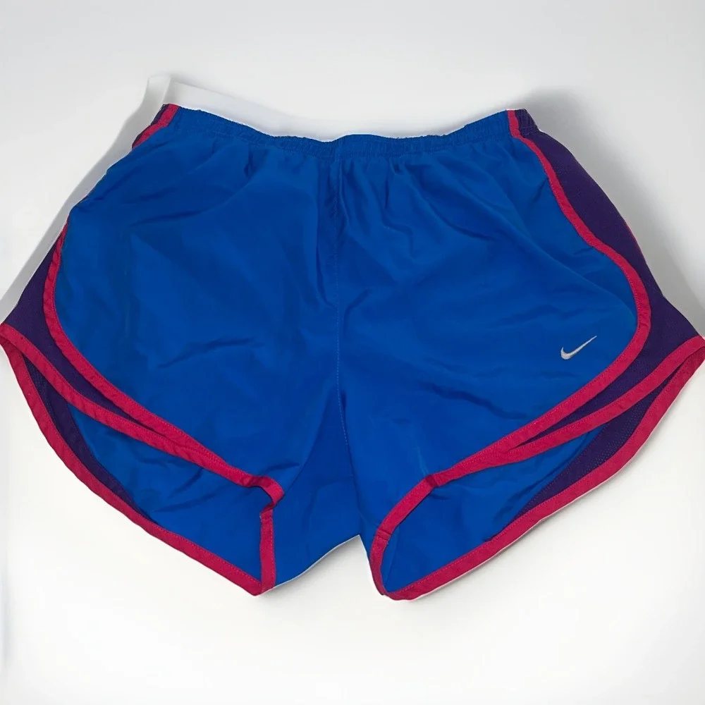 Nike Tempo Running Shorts Womens Size Small Blue Lined Pull On Dri-Fit